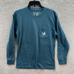 Rowdy Gentleman Teal Pocket Tee If It Flies Spaniel Duck Hunting Graphic Large